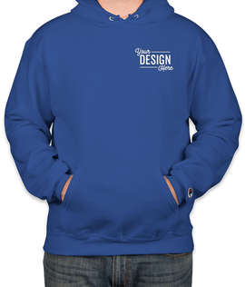 Embroidered Champion Powerblend Pullover Hoodie - Color: Royal Blue