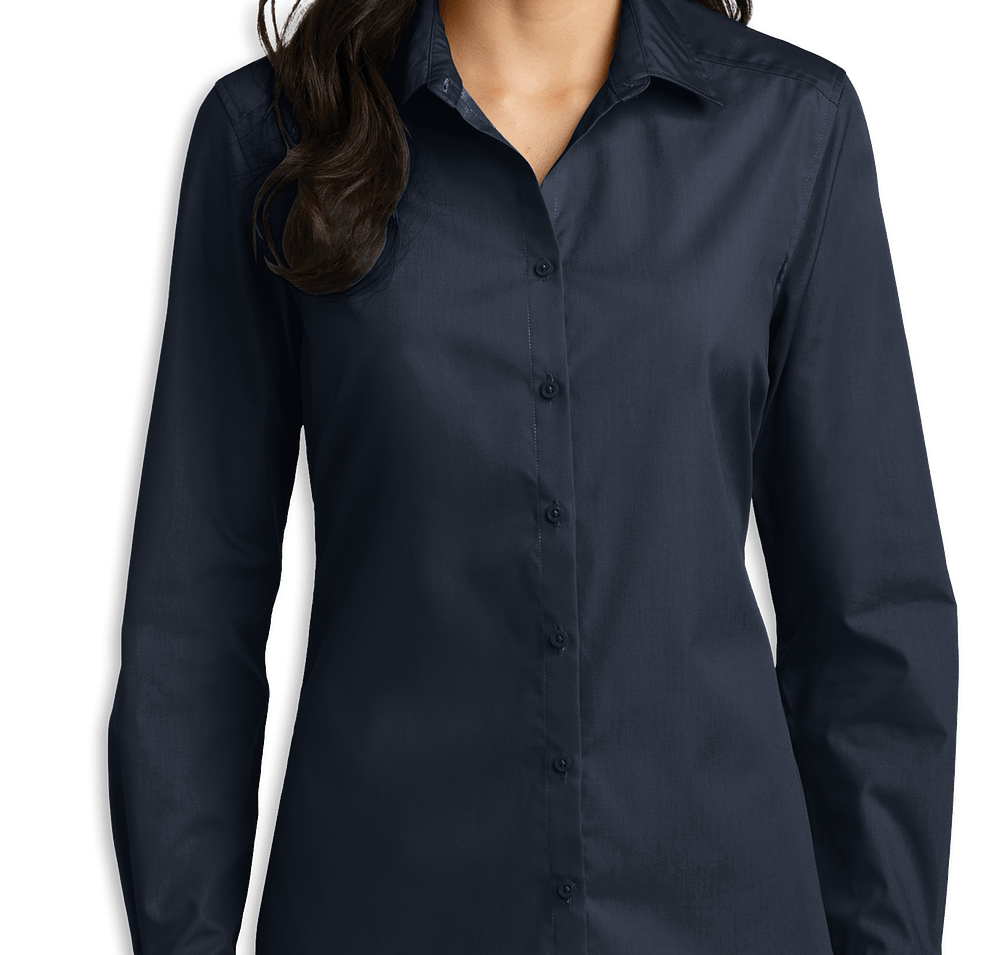Port Authority Women's Carefree Poplin Dress Shirt - Embroidered-default