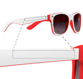 Two-Tone Malibu Sunglasses - Color: Red / White