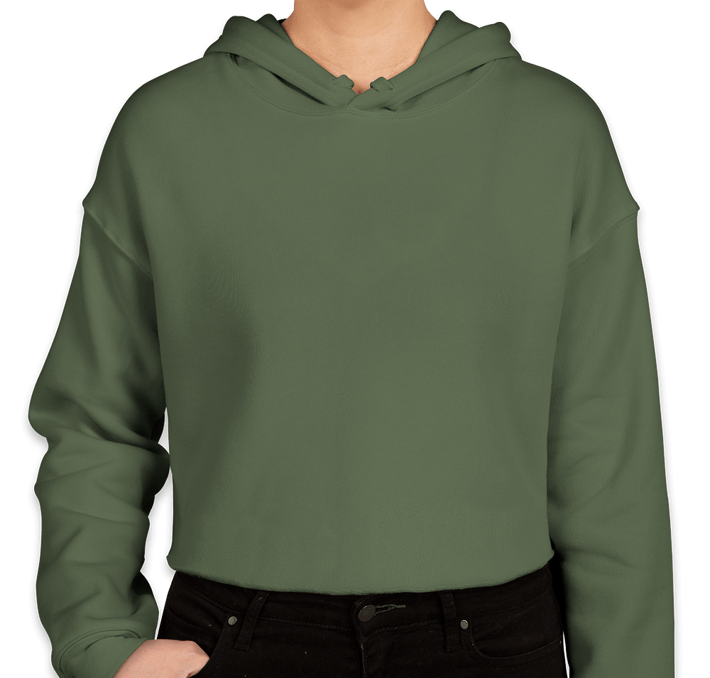 Bella + Canvas Women's Drop Shoulder Cropped Hoodie-default