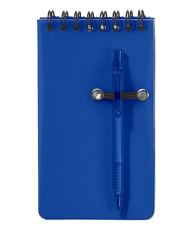 Hard Cover Spiral Pocket Notebook with Pen