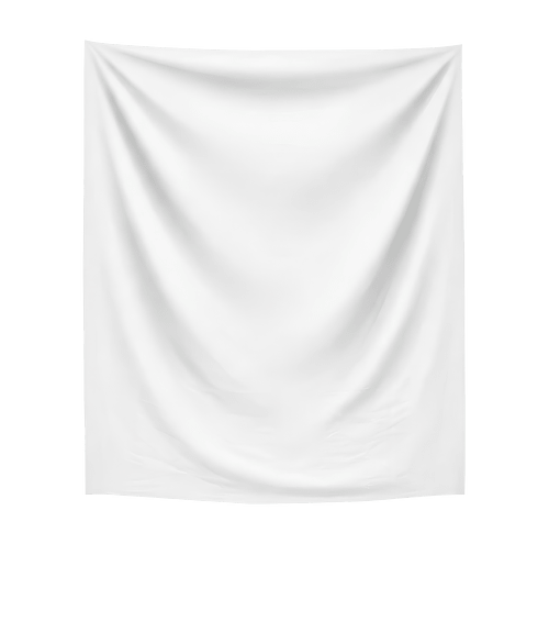 Full Color 68" x 80" Wall Tapestry in White