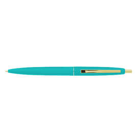 Clic Gold Trim Ballpoint Pen (blue ink) - Color: Teal