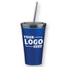 16 oz. Stainless Steel Insulated Tumbler with Straw