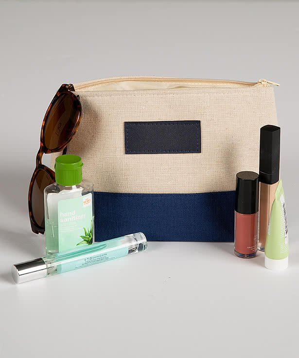 Zippered Pouch with Color Accent