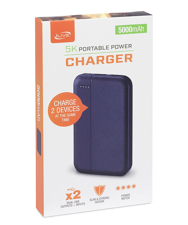 Full Color iLive 5K 5,000 mAh Portable Power Bank