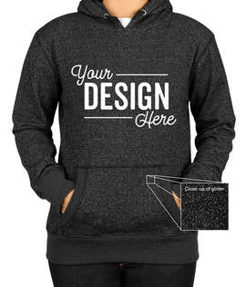 J. America Women's Glitter Pullover Hoodie - Color: Black
