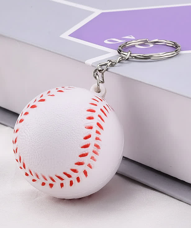 Classic Baseball Stress Reliever Keychain