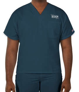 Cherokee Workwear Originals V-Neck Scrub Top - Color: Caribbean Blue