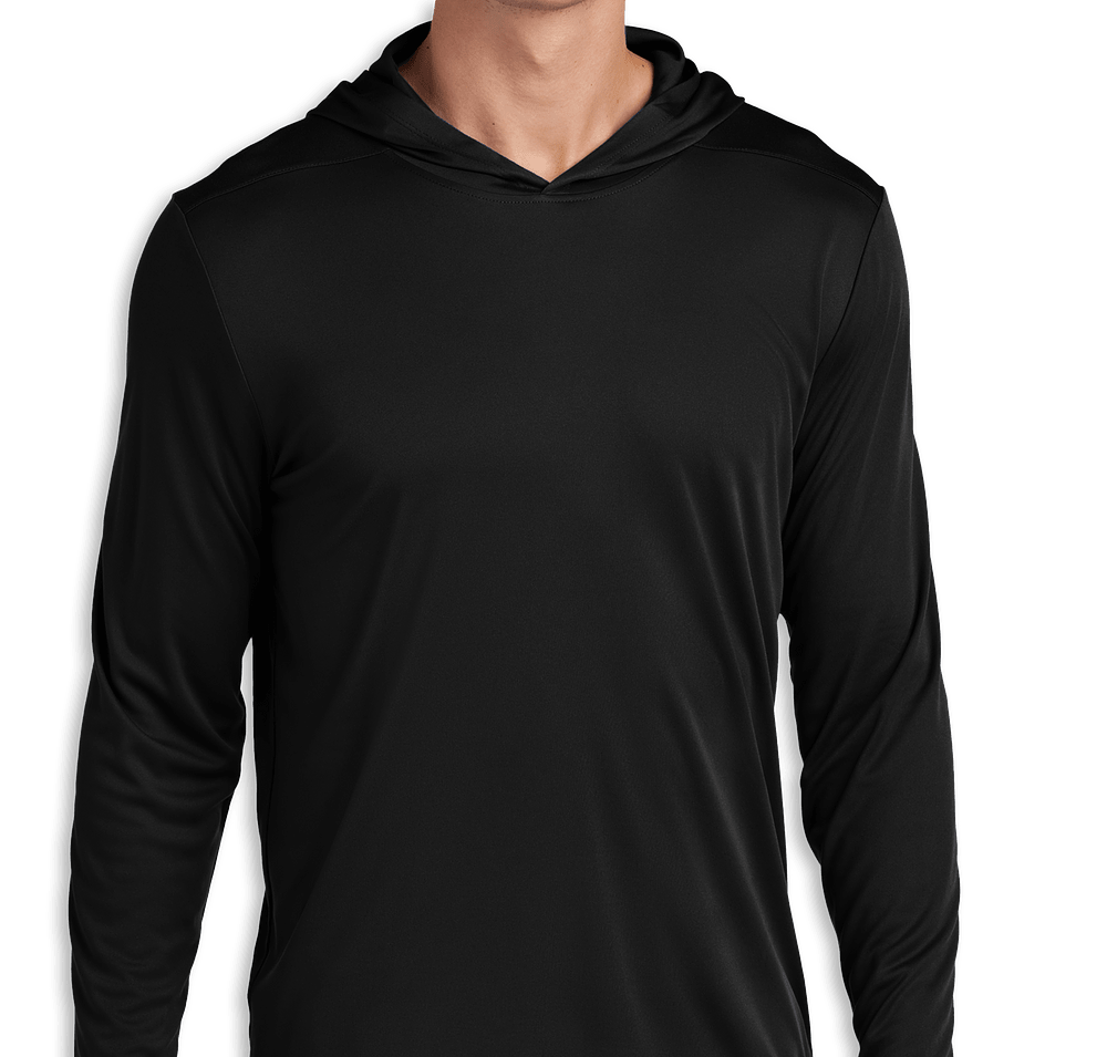 Sport-Tek UPF 50 Hooded Long Sleeve Performance Shirt-default