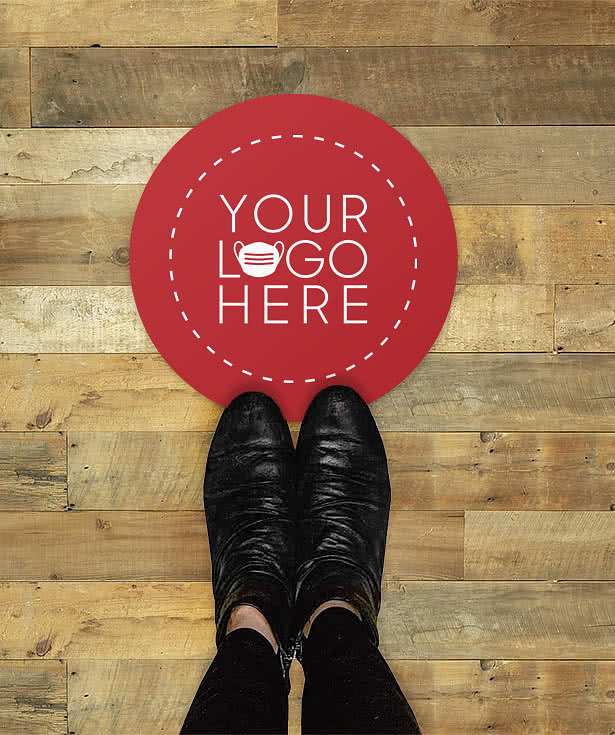 Customized Full Color 12" Circle Floor Decal