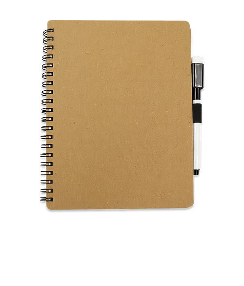 Innovator Dry Erase Hard Cover Spiral Notebook in Natural