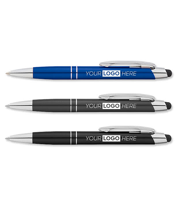 Laser Engraved Carson Ballpoint Stylus Pen (blue ink)