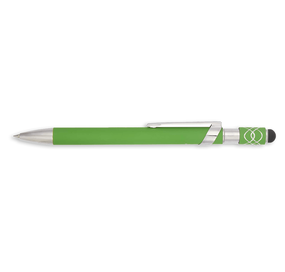 Full Color Simple Fidget Recycled Gel Stylus Pen (black ink)-default