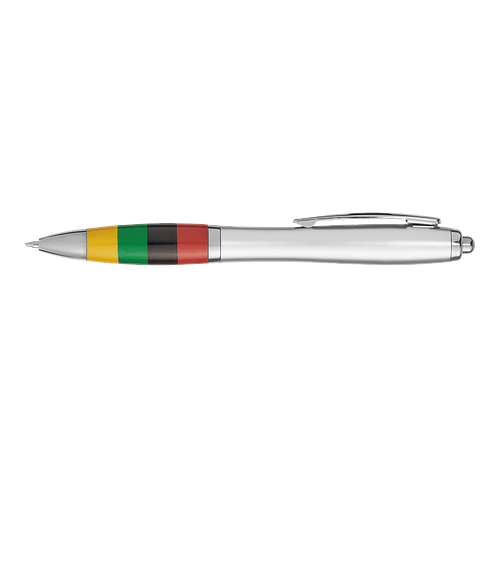 Black History & Juneteenth Ballpoint Pen (black ink) in SILVER