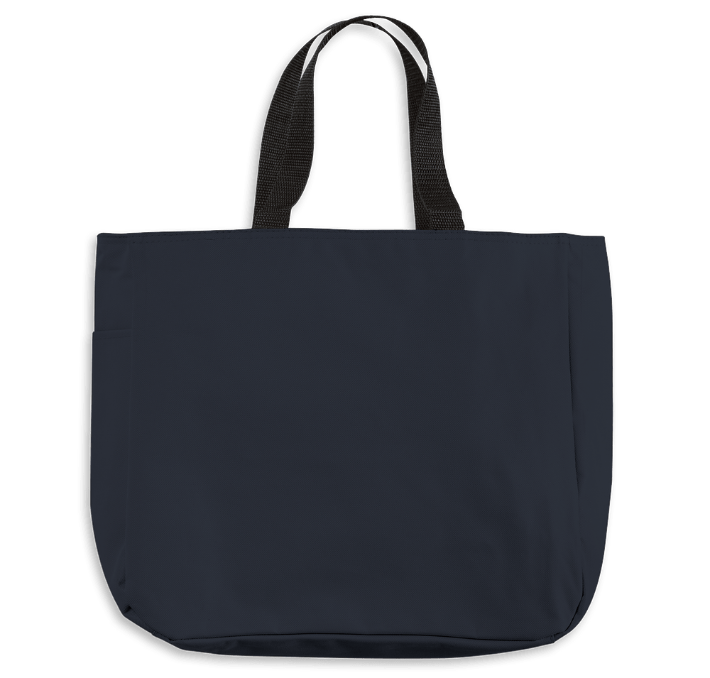Port Authority Durable Side Pocket Poly Canvas Tote Bag-default