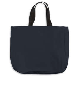 Port Authority Durable Side Pocket Poly Canvas Tote Bag - Color: Navy