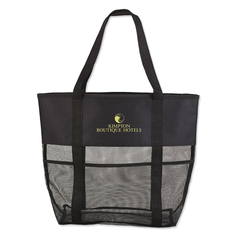 Full Color Large Mesh Beach Utility Tote Bag