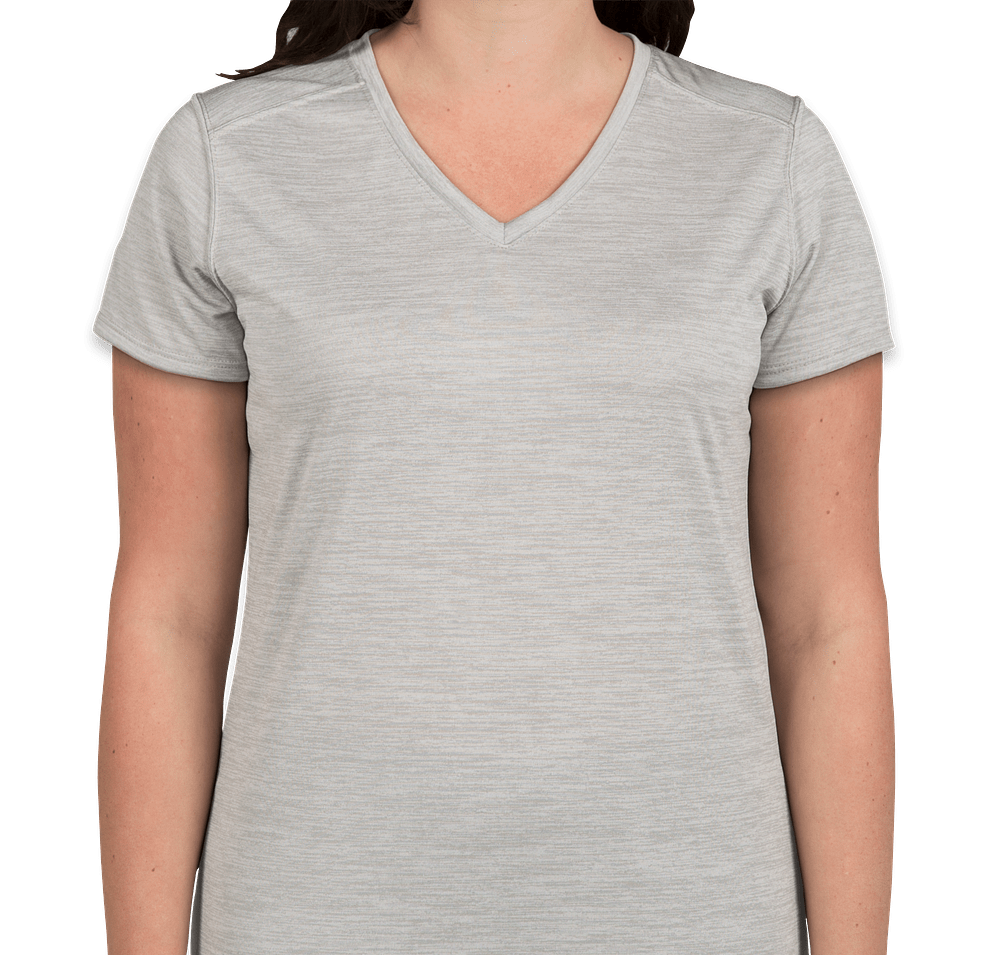 Augusta Women's Tonal Heather V-Neck Performance Shirt-default