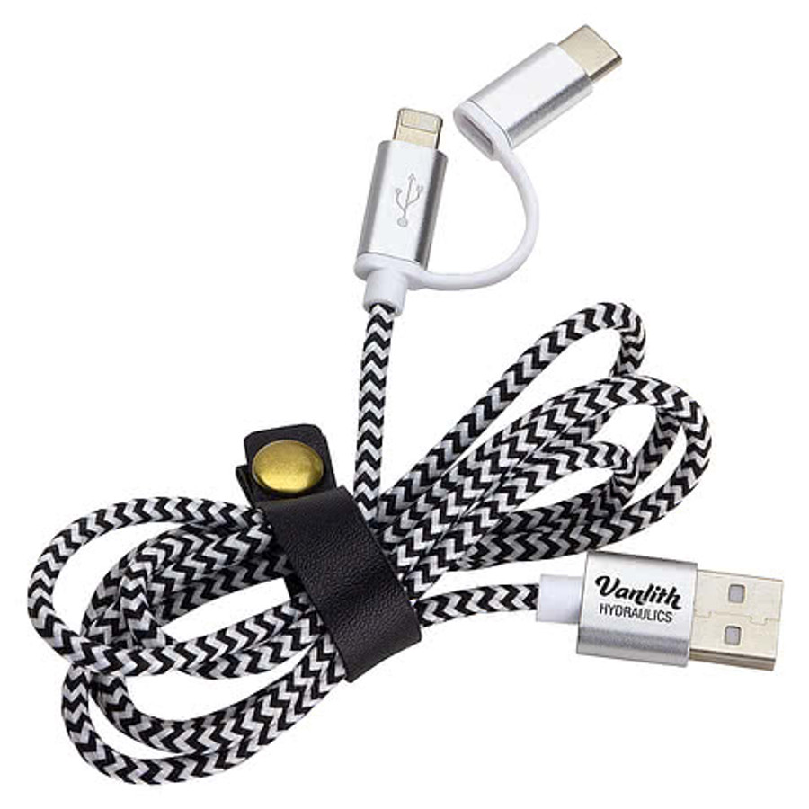 Trinity 3-in-1 Charging Cable in Silver