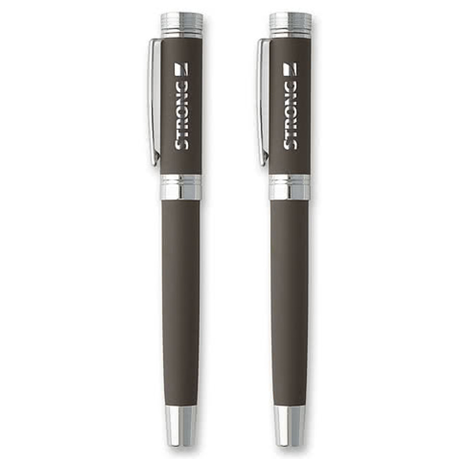 Cerruti 1881 Zoom Rollerball & Fountain Pen Gift Set in Taupe