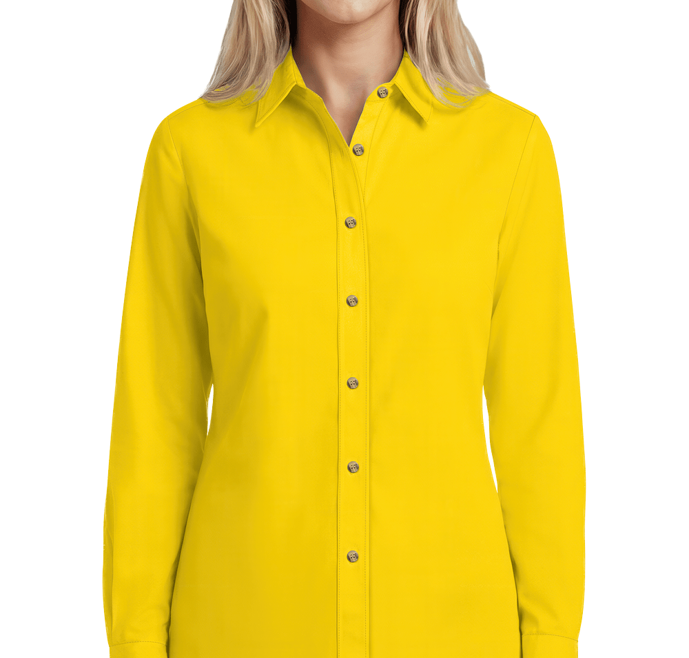 Blue Generation Women's Scotchgard Long Sleeve Dress Shirt - Embroidered-default