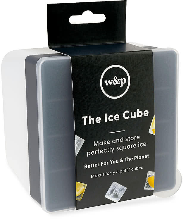 Laser Engraved W&P Mini Silicone Ice Cube Tray & Box with Lid