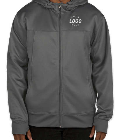 Independent Trading Tech Removable Hood Zip Jacket - Charcoal