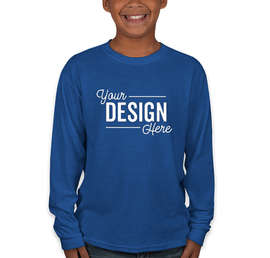 Jerzees Youth 50/50 Long Sleeve T-shirt - Color: Royal