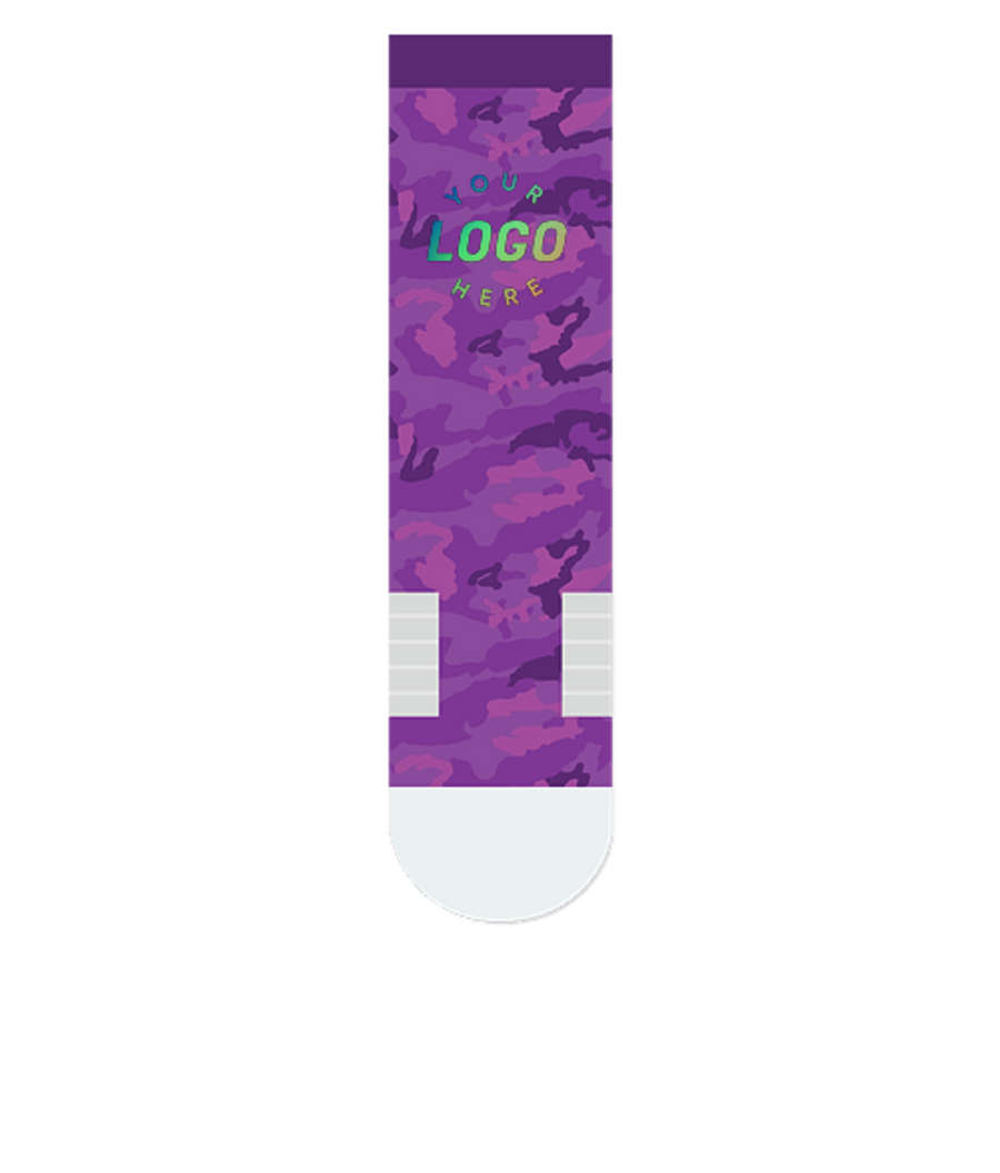 Military Camo Premium Crew Socks in Purple