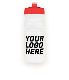 20 oz. Bike Water Bottle - Color: White / Red
