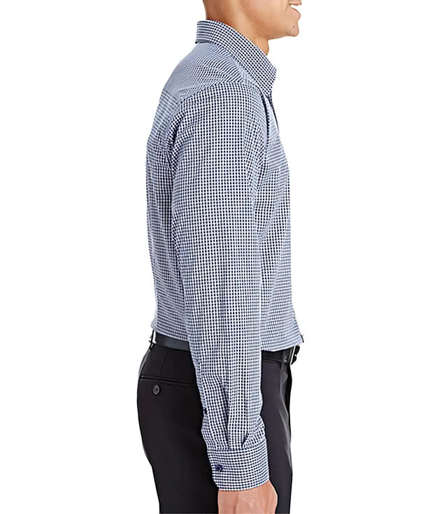 Devon & Jones CrownLux Tonal Mini Check Performance Dress Shirt