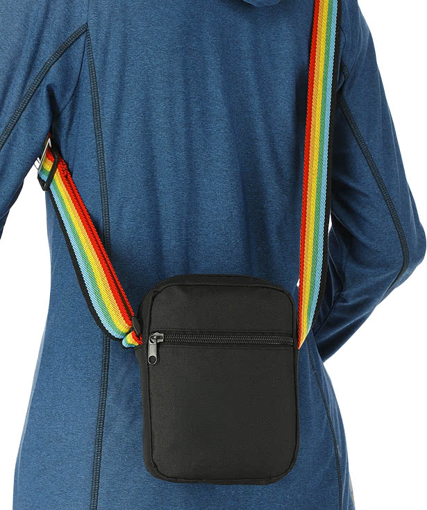 Rainbow Recycled Crossbody Tote Bag