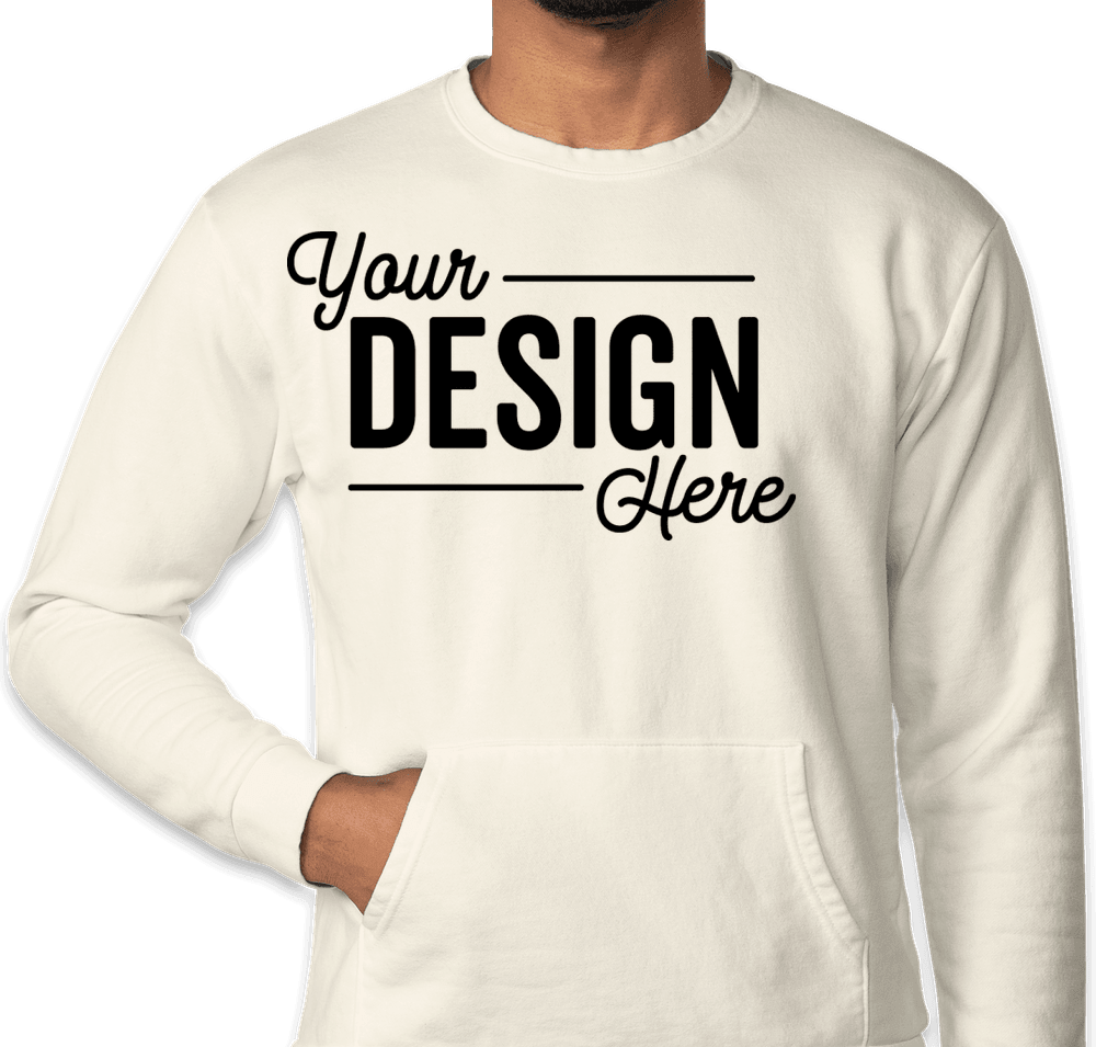 Custom Next Level Pocket Crewneck Sweatshirt - Design