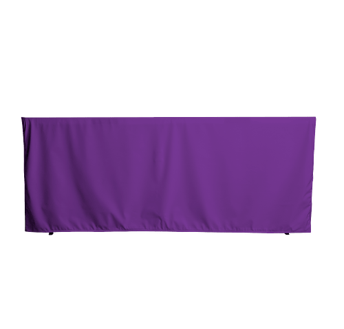 Full Color 6' Fitted Throw Tablecloth in Team Purple