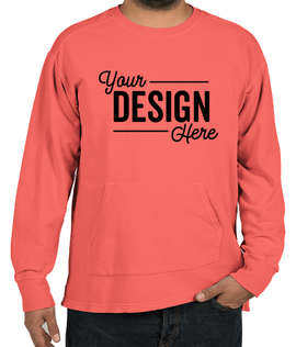 Comfort Colors French Terry Crewneck Sweatshirt - Color: Watermelon