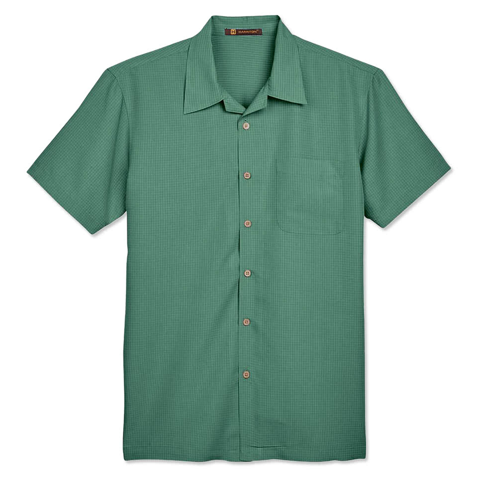 Harriton Barbados Textured Camp Shirt