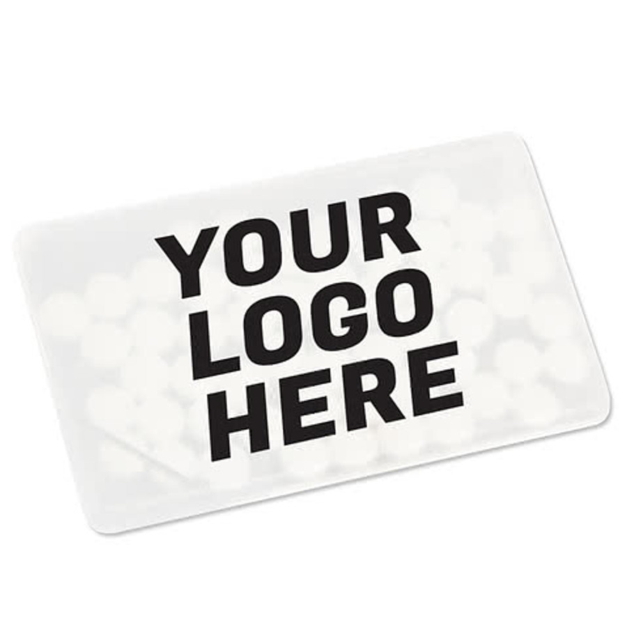 Plastic Rectangle Mint Card in White