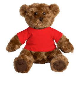 10" Traditional Brown Bear - Color: Brown Bear / Red T-shirt