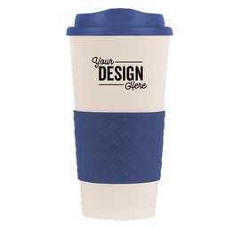 16 oz. Rubber Grip To Go Coffee Cup - Color: Blue