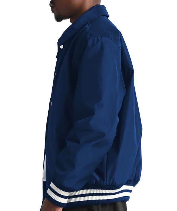 Shaka Wear Collared Varsity Jacket - Embroidered