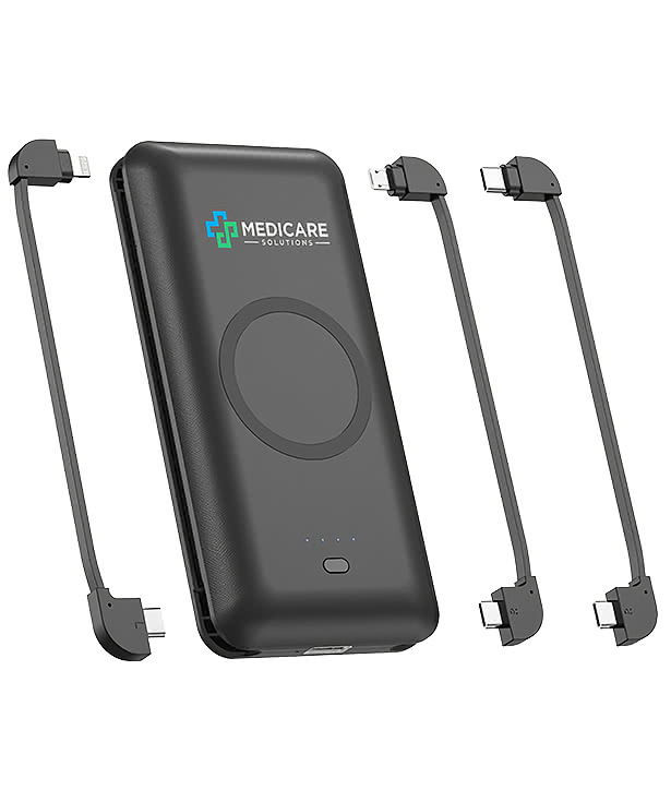 Full Color Chi-Charge Pro Qi 10,000 mAh Portable Wireless Power Bank