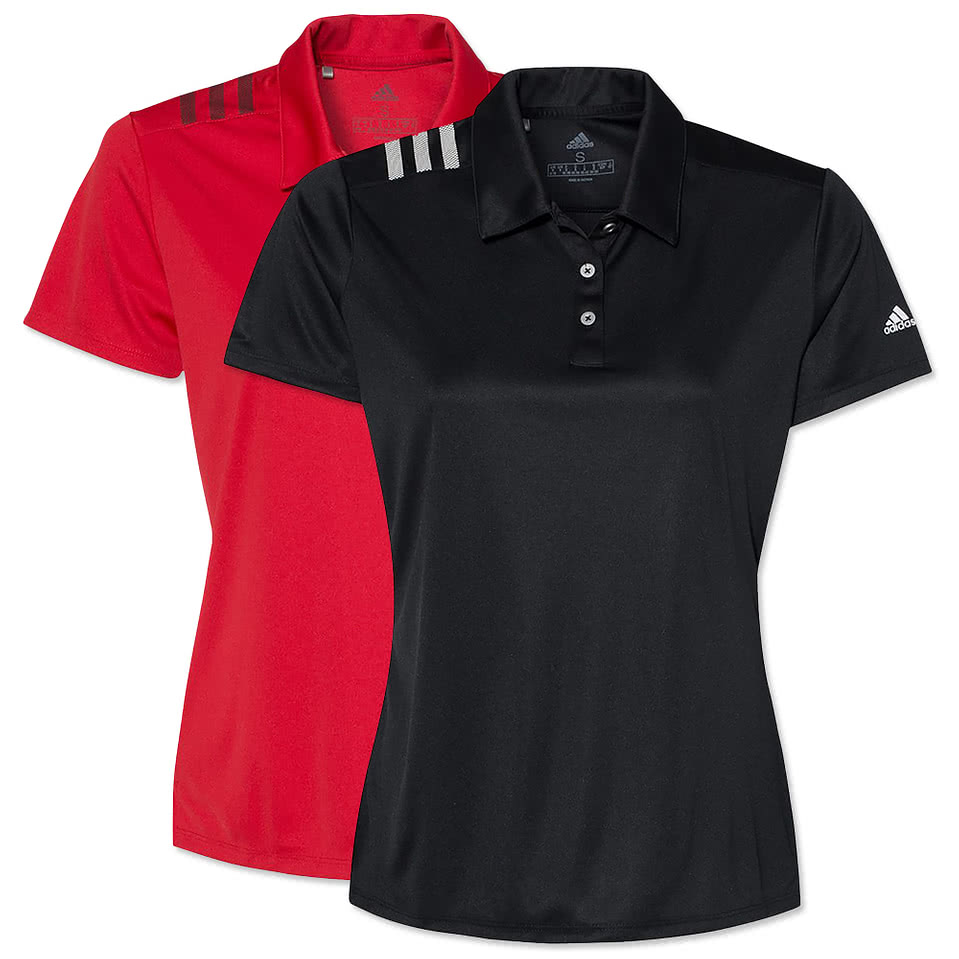 Adidas Women's 3-Stripes UPF 50+ Performance Polo - Embroidered