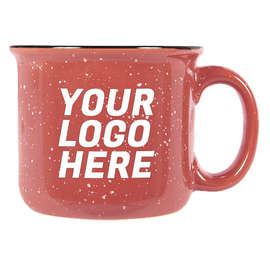 14 oz. Ceramic Camper Mug - Color: Coral