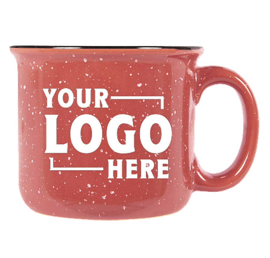 14 oz. Ceramic Camper Mug in Coral