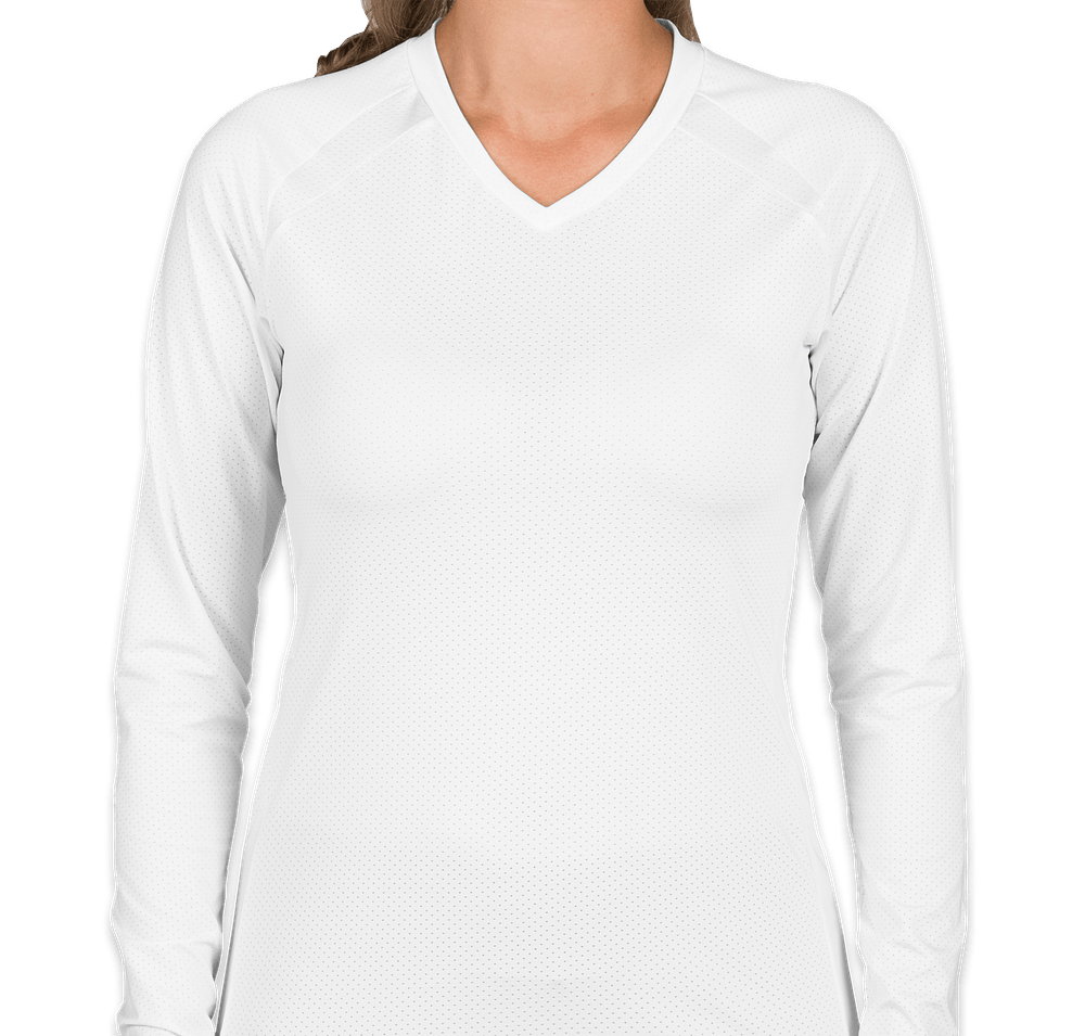 Augusta Women's Slim Fit Long Sleeve Contrast Volleyball Jersey-default