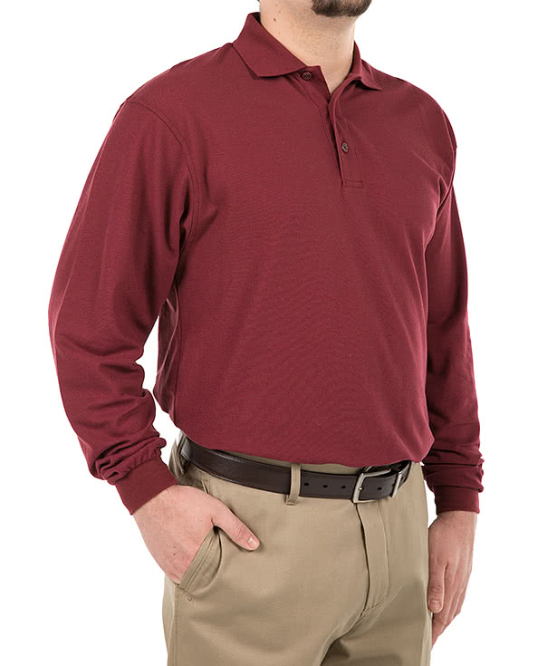 Port Authority Silk Touch Long Sleeve Polo - Printed