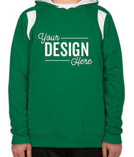 Team 365 Contrast Performance Pullover Hoodie - Color: Sport Kelly / White