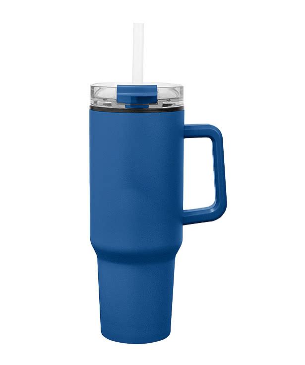 40 oz. Quest Stainless Steel Recycled Tumbler with Straw