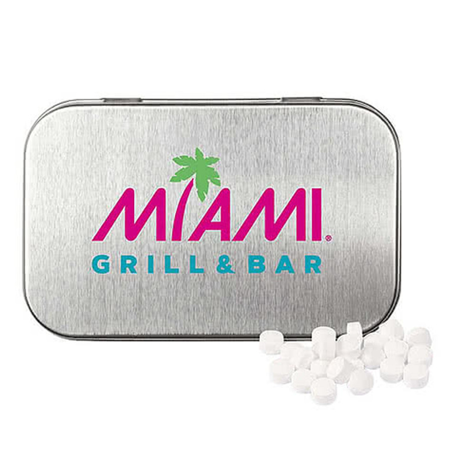 Full Color Rectangular MicroMints® Tin in White